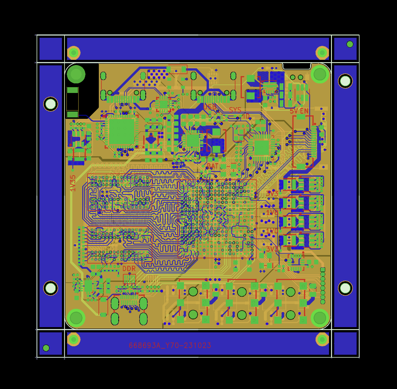 Bored Little Computer PCB design, second view.