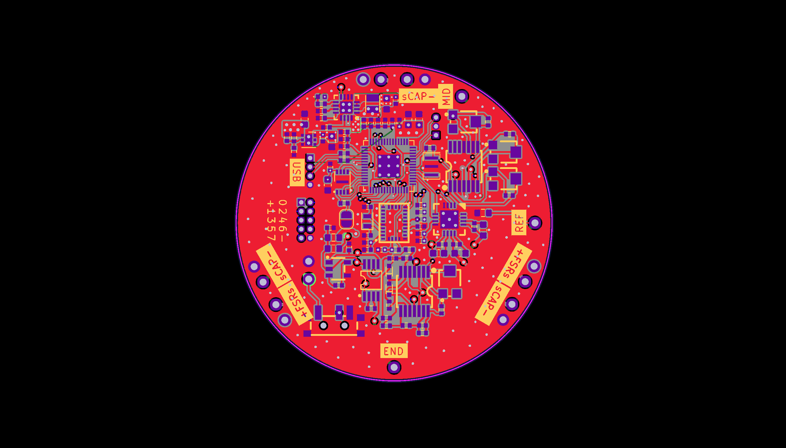 Posture Coach custom four-layer PCB design.